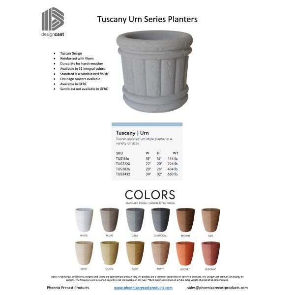 Tuscany Urn Series Planters
