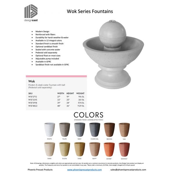 Wok Series Fountains